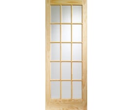2040 x 726 x 40mm Clear Pine SA77 15 Light Internal Doors