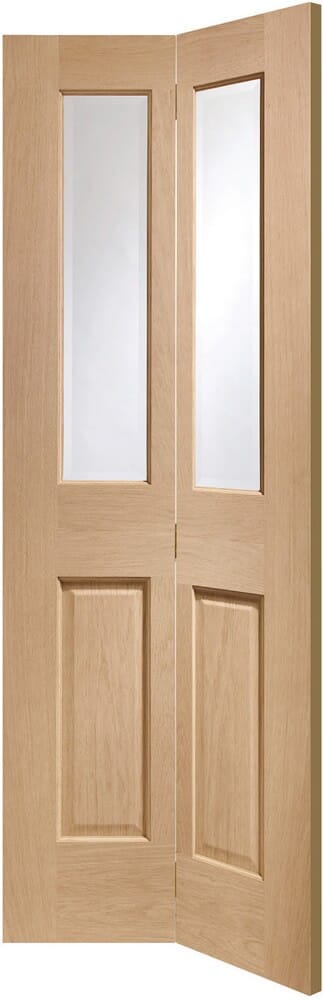 Malton Oak Bi-Fold - Clear Glass