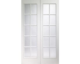 White Moulded Portobello Rebated Pair - Prefinished Internal Doors