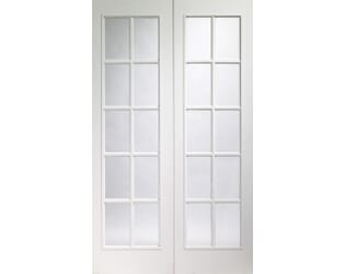White Moulded Portobello Rebated Pair - Prefinished Internal Doors