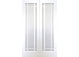 1981 X 1168 X 40mm White Cheshire Rebated Pair - Prefinished Internal Doors Image