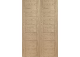 1981 X 1524 X 40mm Palermo Oak Rebated Pair Internal Doors Image