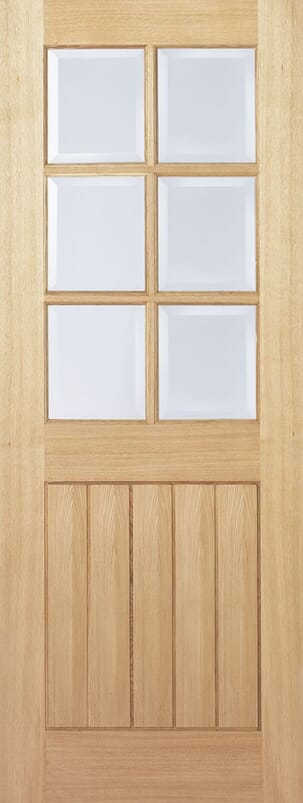 Mexicano Oak 6L Clear Glass Internal Door Set by LPD