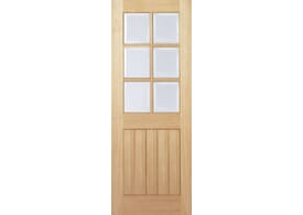 2040 x 726 x 40mm Mexicano 6L Unfinished Oak Internal Doors by LPD