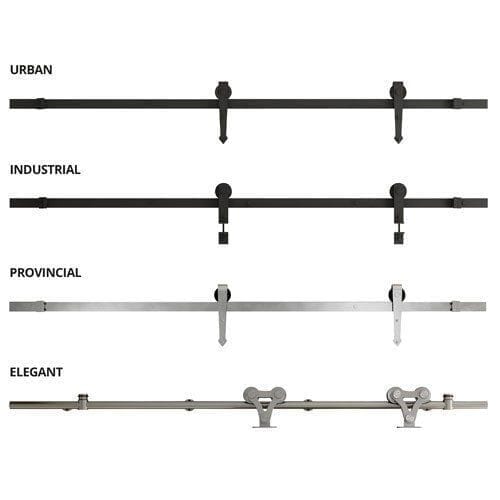 Cottage Primed - Clear Glazed Sliding Barn Door