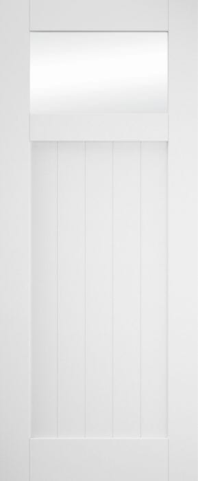 Cottage Primed - Clear Glazed Sliding Barn Door