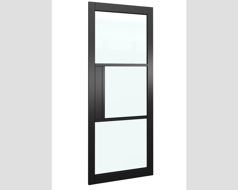 1981 x 533 x 35mm (21") Heritage Black Clear Glazed - Prefinished Internal Doors