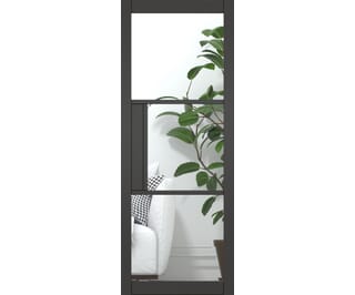 Heritage Black Clear Glazed - Prefinished Internal Doors