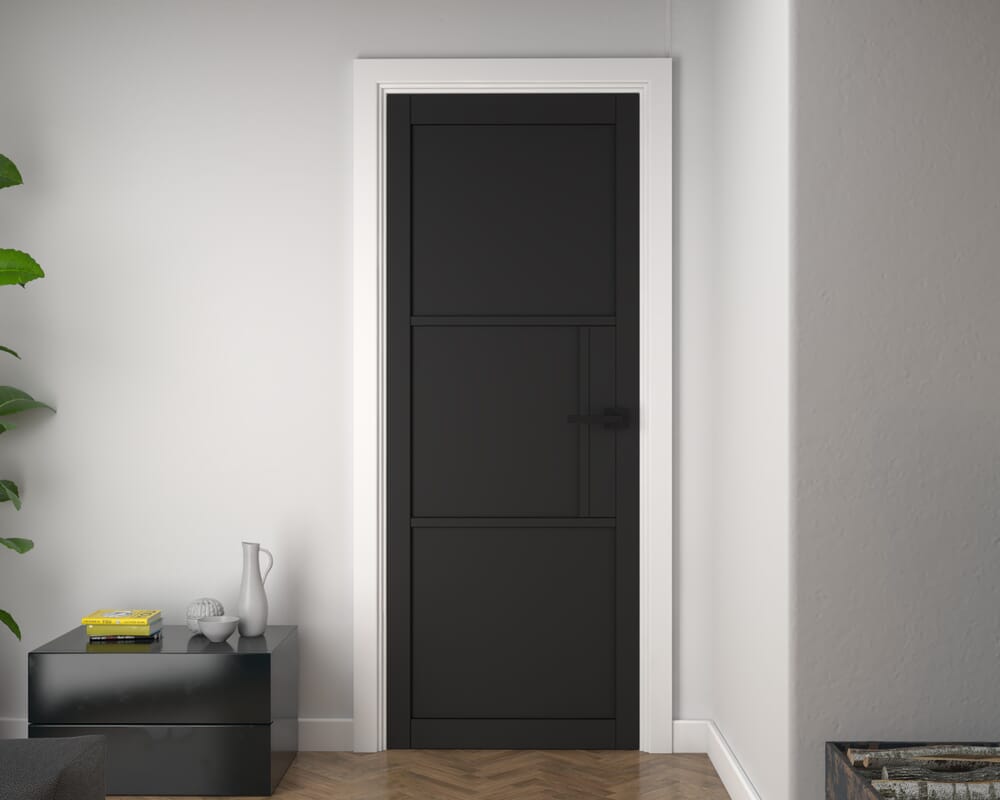 1981 x 686 x 44mm Heritage Black 3 Panel - Prefinished Internal Doors