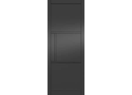 Heritage Black 3 Panel Fire Door