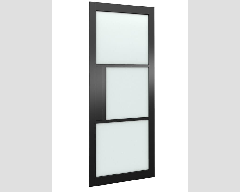 1981 x 762 x 35mm (30") Heritage Black Frosted Glass - Prefinished Internal Doors