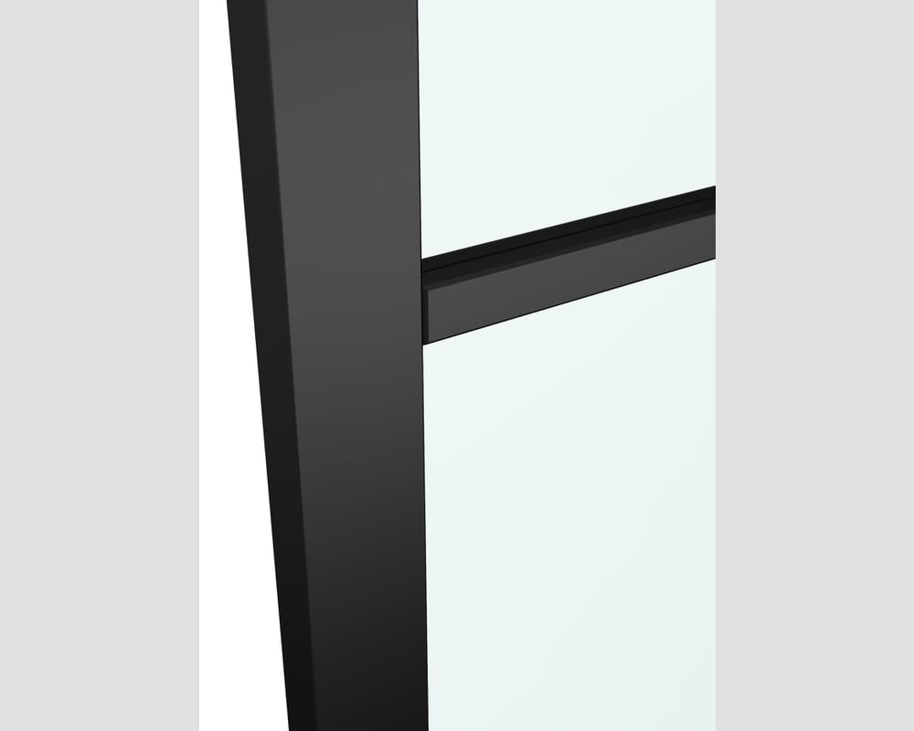 1981 x 610 x 35mm (24") Heritage Slim Profile Black Clear Glazed - Prefinished Internal Doors