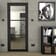 Black Heritage Slimline 3 Lite Clear Glazed Internal Door