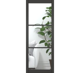 Heritage Slim Profile Black Clear Glazed Internal Doors
