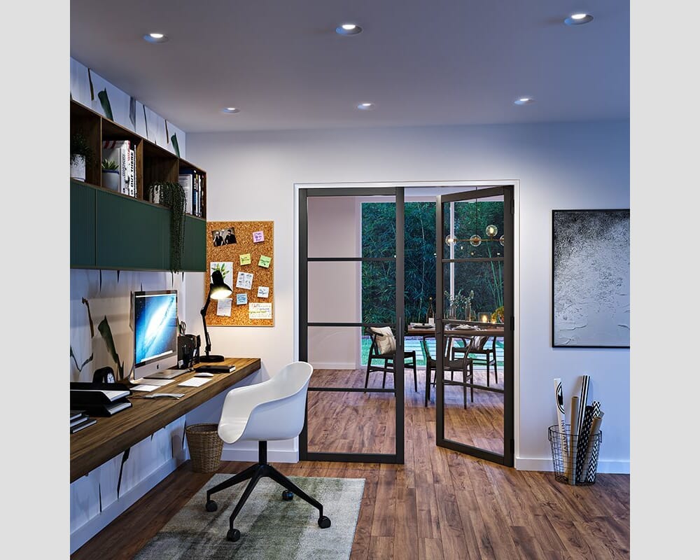 1981 x 305 x 35mm Kensington Black 4L Glazed Prefinished Internal Doors
