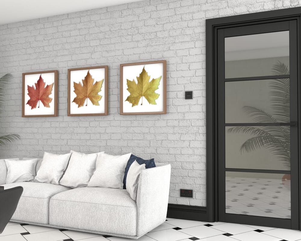 1981 x 305 x 35mm Kensington Black 4L Glazed Prefinished Internal Doors