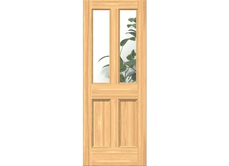 Edwardian Clear Pine 4 Panel Clear Glazed Internal Doors