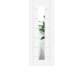 Modern 7 Panel White Clear Glazed Prefinished Internal Doors