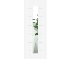 Modern 7 Panel White Clear Glazed Prefinished Internal Doors