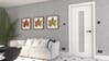 White Primed 7 Panel Frosted Glazed Internal Door