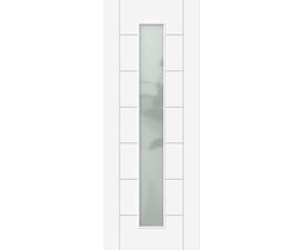 Modern 7 Panel White Frosted Glazed Prefinished Internal Doors