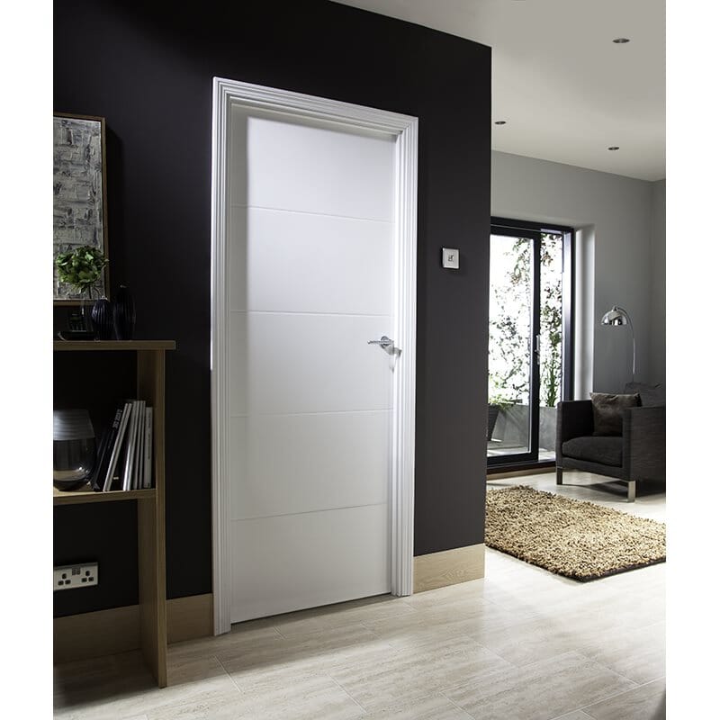 Linea 5P White Primed Internal Doors