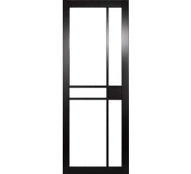 Naples Clear Glazed Black Internal Doors
