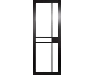 Naples Clear Glazed Black Internal Doors