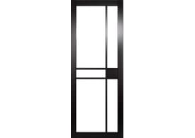 1981x838x35mm (33") Naples Clear Glazed Black Internal Doors