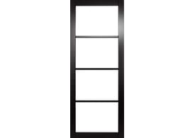 1981x610x35mm (24") Rome Clear Glazed Black Internal Doors 