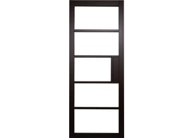 1981x610x35mm (24") Venice Clear Glazed Black Internal Doors