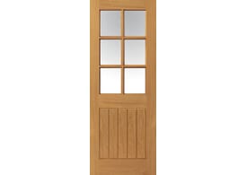 1981mm x 838mm x 35mm (33") Oak Thames 6L Glazed - Prefinished Door