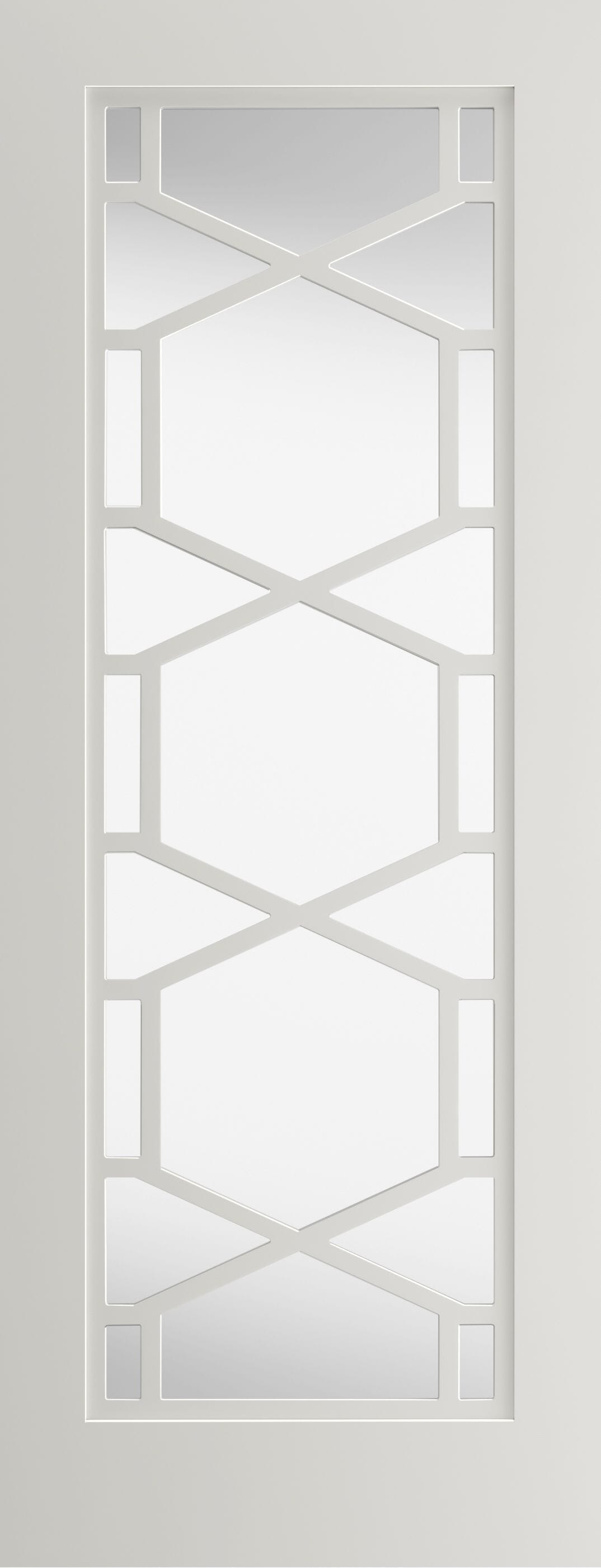 Quartz White Clear Glazed Internal Doors