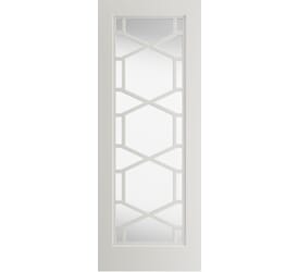 Quartz White Clear Glazed Internal Doors
