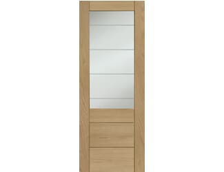 Palermo Oak Original 2XG - Prefinished Clear Etched Glass Internal Doors