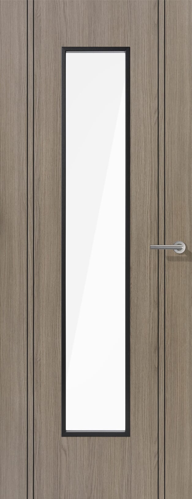 Monaco Light Grey Glazed Laminate Doors