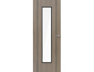 Monaco Light Grey Glazed Laminate Doors