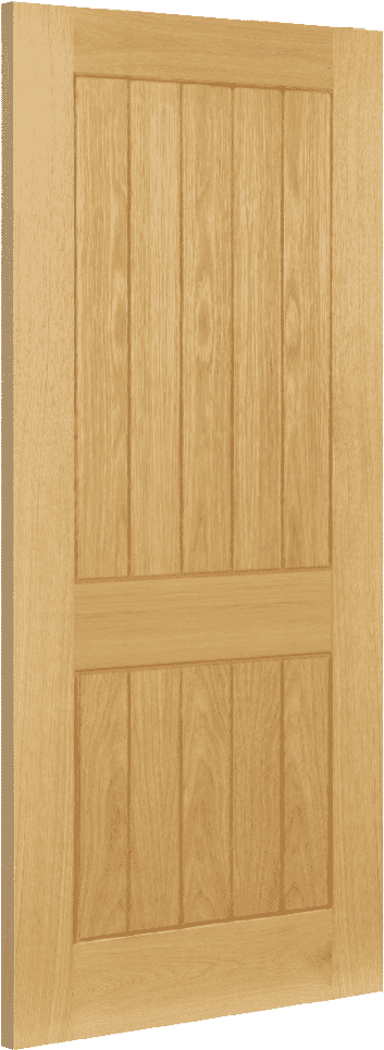 457x1981x44mm (18") Ely Oak 2 Panel - Prefinished Fire Door