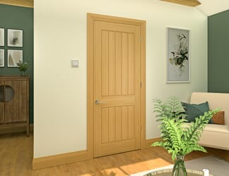 Ely Oak 2 Panel - Prefinished Internal Doors