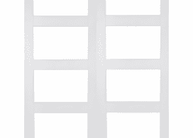 1134x1981x35mm White Shaker 4l Clear Glazed Rebated Pair Internal Doors Image