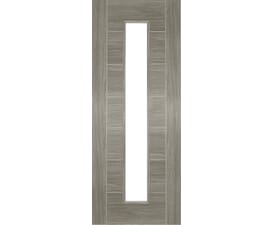 838x1981x35mm (33") Corsica Light Grey Glazed Laminate Door
