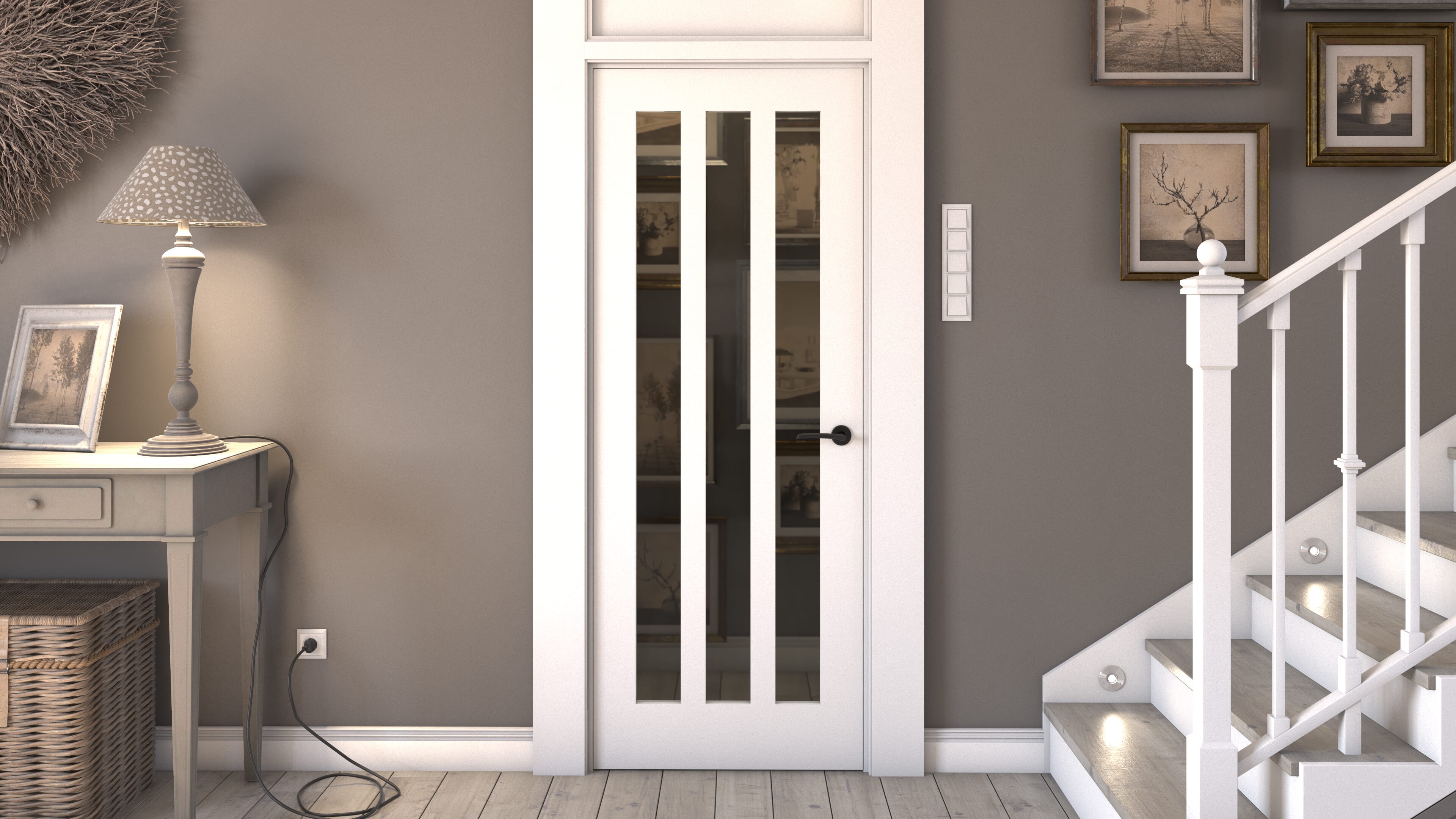 762x1981x35mm (30") Aston - Clear Glass White Internal Doors 