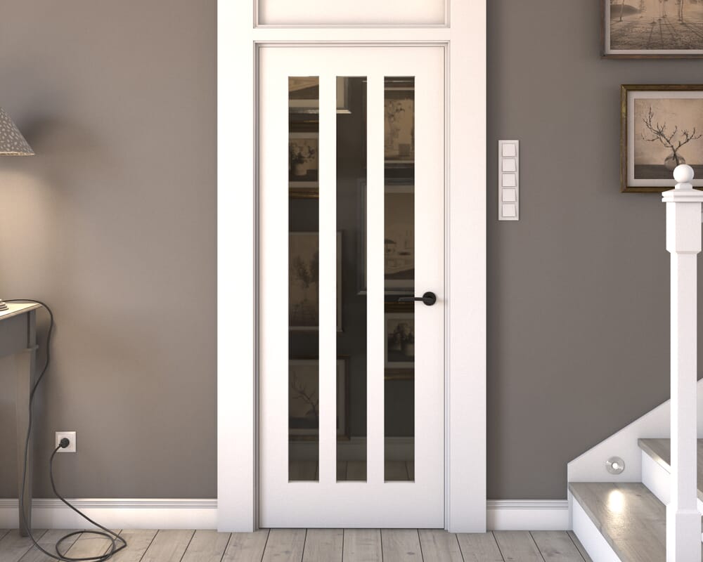 762x1981x35mm (30") Aston - Clear Glass White Internal Doors