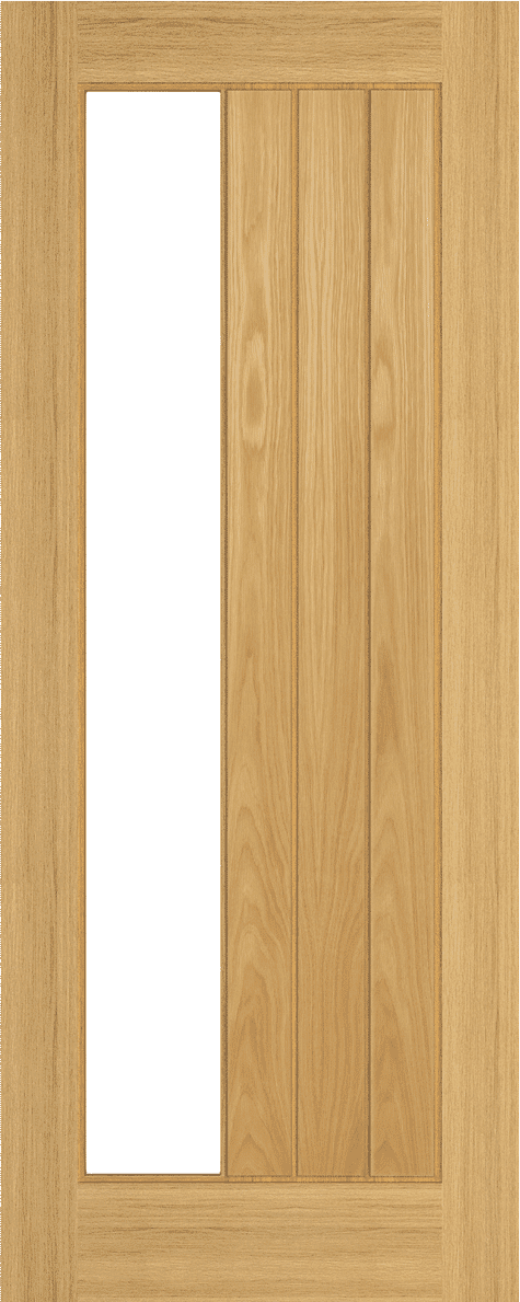 2040x726x44mm Ely 1SL Glazed Oak - Prefinished Fire Door at Express ...