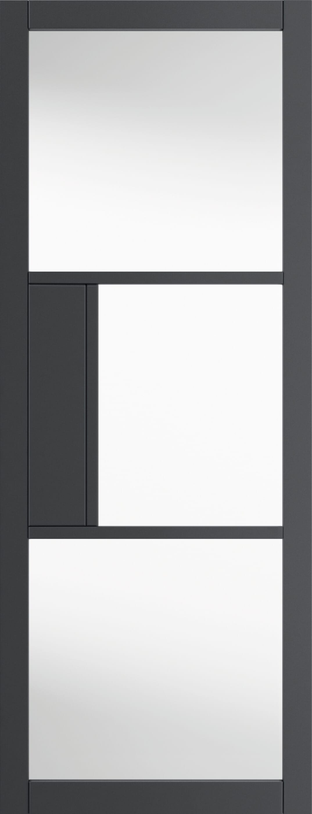 Cosmo Graphite Grey Clear Glass Internal Doors at Vibrant Doors