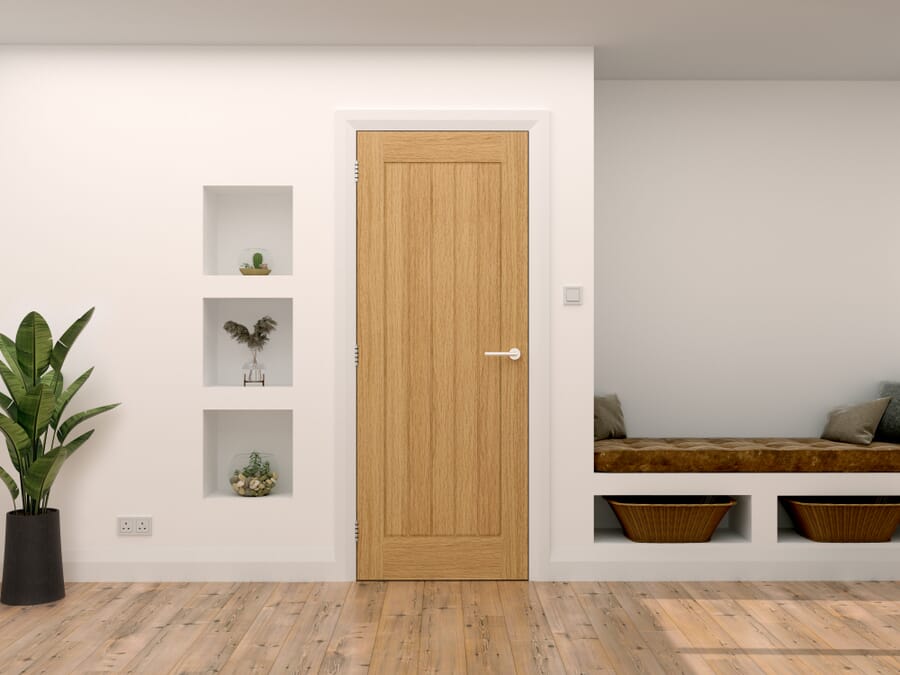 Liberty Doors Internal Oak Unfinished Farley Door at Leader Doors