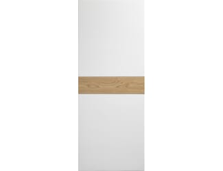 Asti White with Oak Inlay - Prefinished Internal Doors