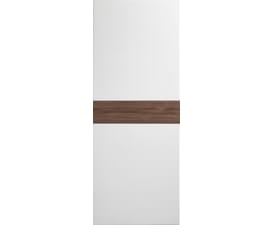 Asti White with Walnut Inlay - Prefinished Internal Doors