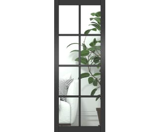 Mayfair Black 8L Glazed Prefinished Internal Doors