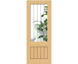 1981mm x 762mm x 35mm (30") Mexicano Oak 2XG Glazed Internal Doors